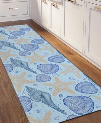 Seabreeze Washable SZ4 2'3x7'6 Runner Area Rug