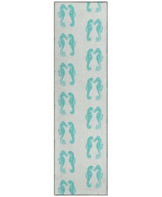 Seabreeze Washable SZ15 2'3x7'6 Runner Area Rug