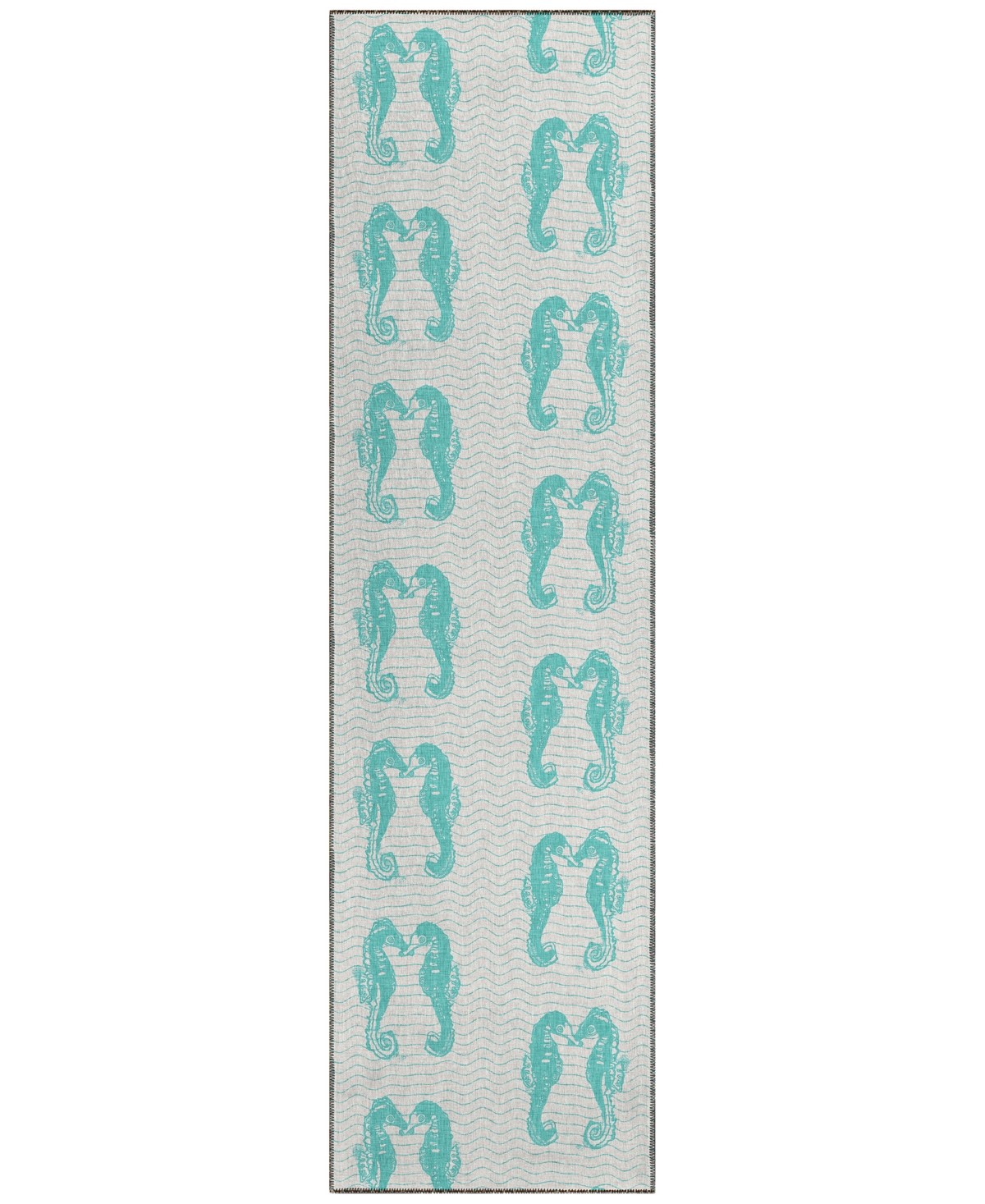 Dalyn Seabreeze Sz15 2'3x7'6 Runner Area Rug In Teal