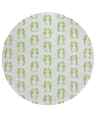 Seabreeze Washable SZ15 8'x8' Round Area Rug