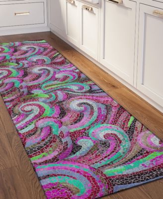 Seabreeze Washable SZ14 2'3x7'6 Runner Area Rug