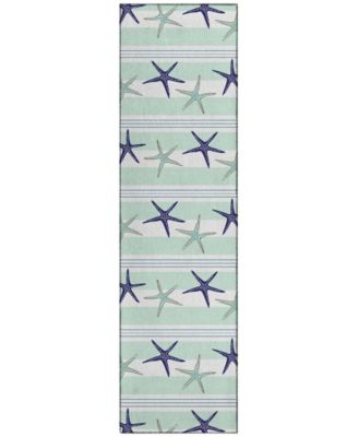 Seabreeze Washable SZ12 2'3x7'6 Runner Area Rug