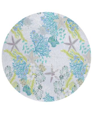 Seabreeze Washable SZ1 8'x8' Round Area Rug