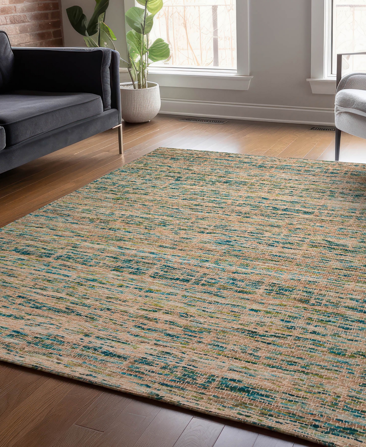 Dalyn Sahara Sa1 2'x3' Area Rug In Teal