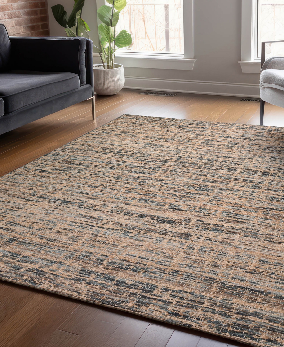 Dalyn Sahara Sa1 2'3"x7'6" Runner Area Rug In Charcoal