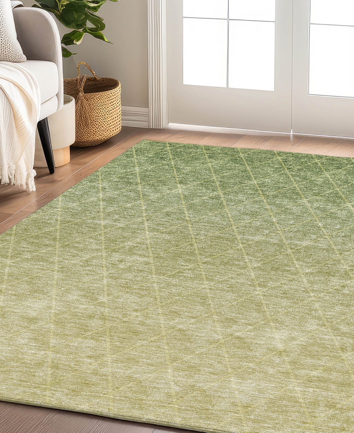 Dalyn Lazio Washable Lz2 9'x12' Area Rug In Sage