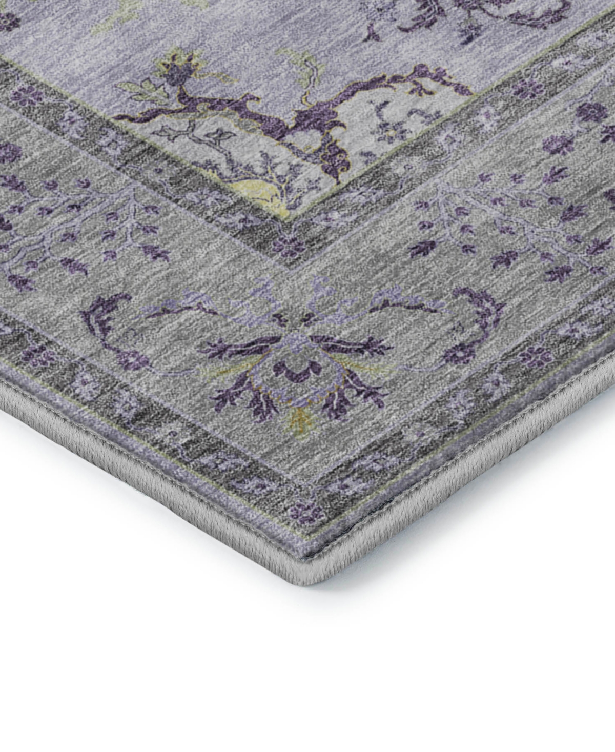 Dalyn Hatay Washable Hy9 2'3"x7'6" Runner Area Rug In Lavender