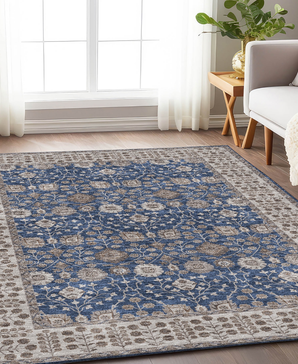 Dalyn Hatay Washable Hy8 2'6"x3'10" Area Rug In Navy