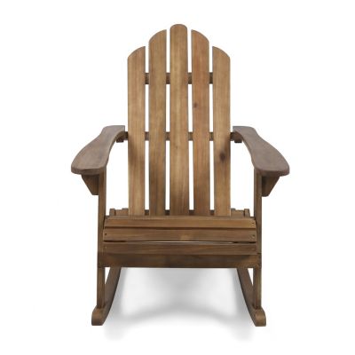 Streamdale Acacia Wood Adirondack Rocking Chair for Serene Outdoor Relaxation
