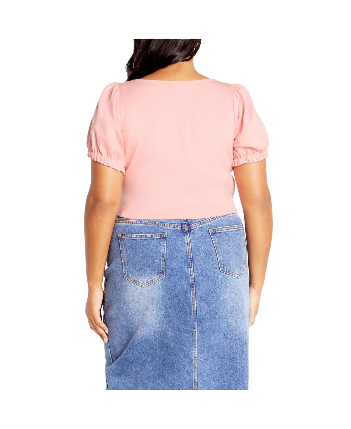 City Chic Women's Corset Puff Top