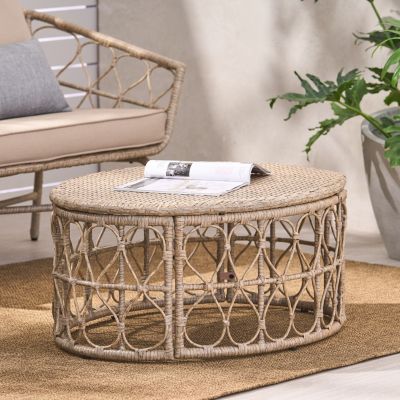 Stunning Woven Wicker Coffee Table for Outdoor Decor