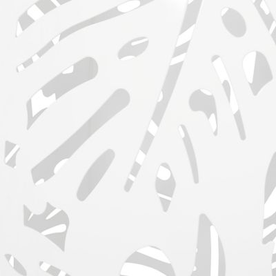  Modern Palm Leaf Side Table with Durable Iron Frame