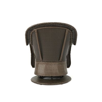 Streamdale Premium Rattan Swivel Club Chair Set for Outdoor Relaxation and Views