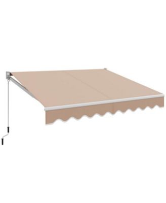 10 x 8.2 Feet Retractable Awning with Easy Opening Manual Crank Handle