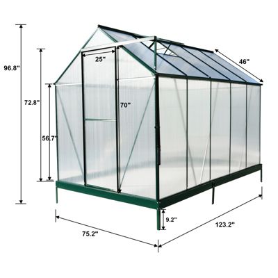 Premium Aluminum Greenhouse for Plant Growth & Ventilation