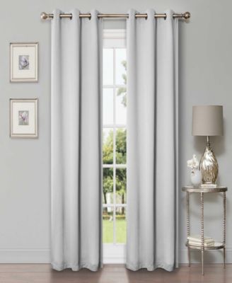 Solid Semi Blackout Grommet Room Darkening Curtain Panels, Set of 2