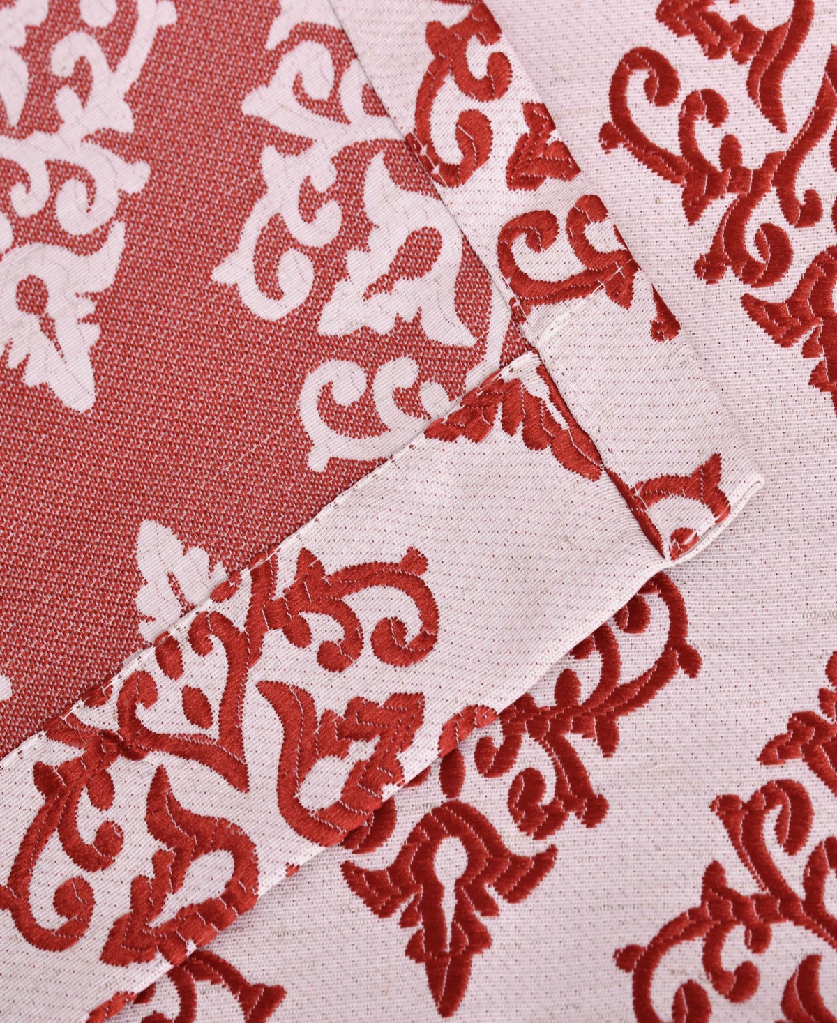 Superior Modern Venetian Damask Jacquard 2-Piece Curtain Panels with Grommet Header Top, 52