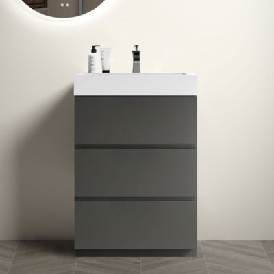Streamdale 24" Gray Bathroom Vanity with Sink