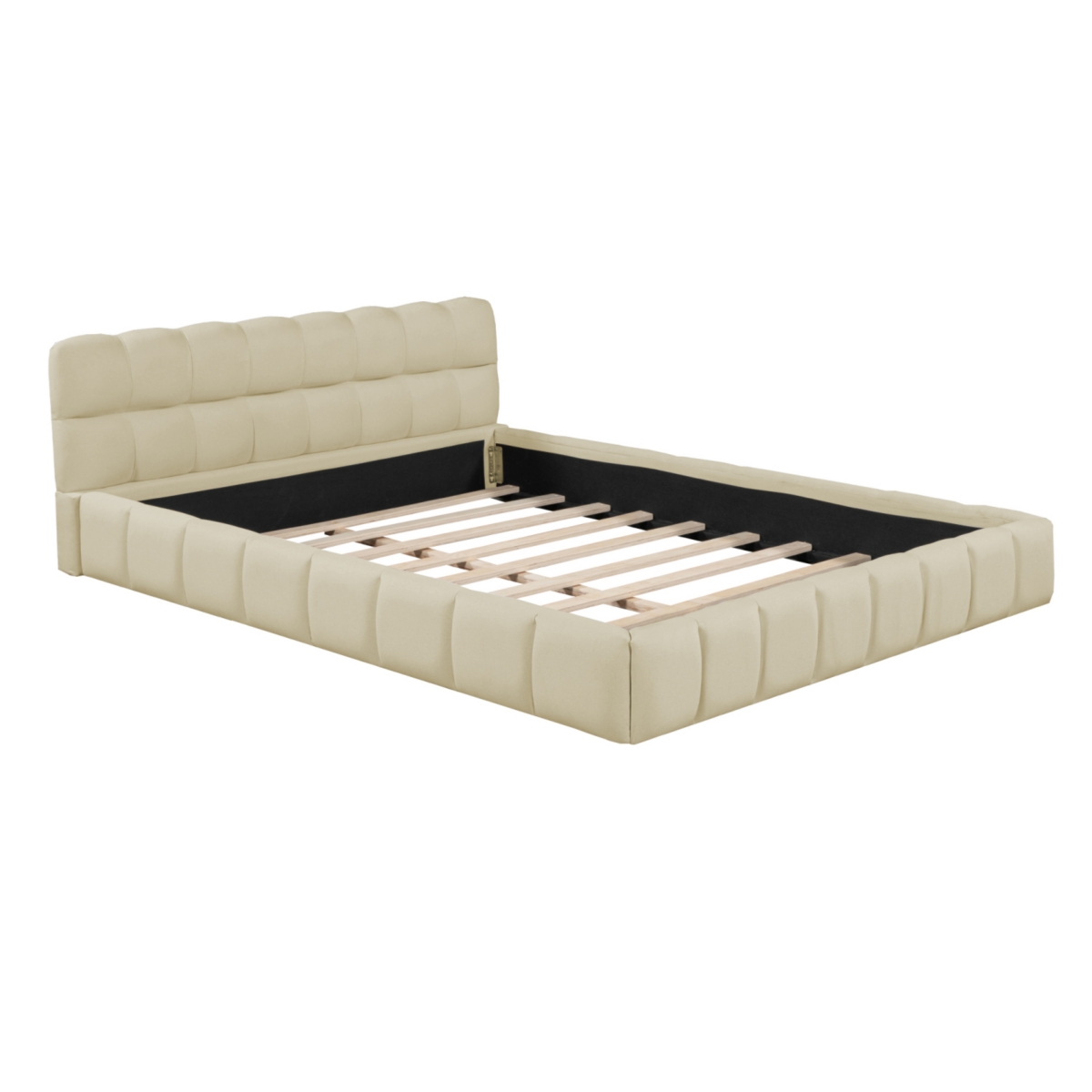 Queen Upholstered Platform Bed - Solid Frame