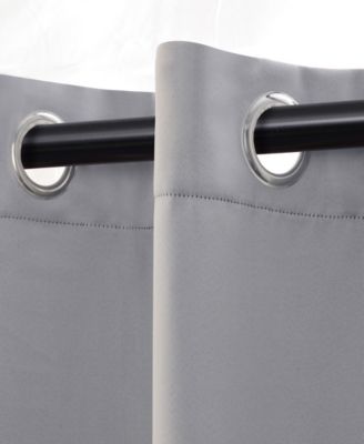 Set of 8 Classic Solid Room Darkening Grommet Top Curtains, 52" x 84"