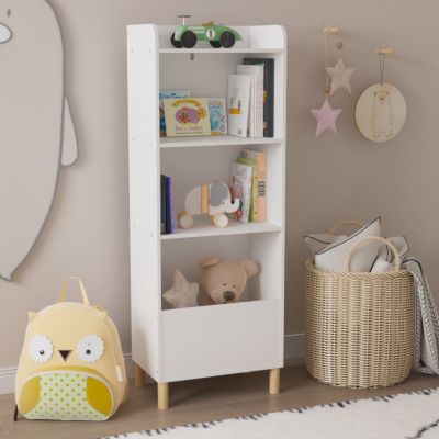 4-Tier Kids Bookcase & Toy Storage Organizer