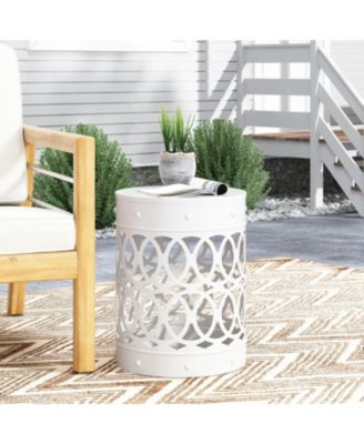 Modern Geometric Iron Cut Side Table Chic, Durable, Assembly-Free