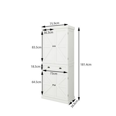 Four-Door, One-Drawer Cabinets, Metric Hinge Full Cover Door Panel