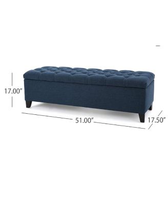 Contemporary Button Tufted Storage Ottoman with Refined Style