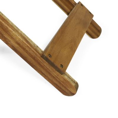 Streamdale Outdoor Folding Wooden Side Table, Natural, 15"D x 22.75"W x 18.25"H