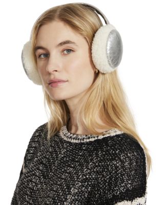 Steve Madden - Women's Cozy Glitter Faux-Suede Earmuffs
