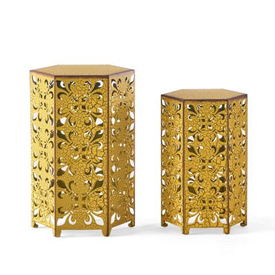 Streamdale Fleur-de-Lis Nesting Tables for Timeless Elegance