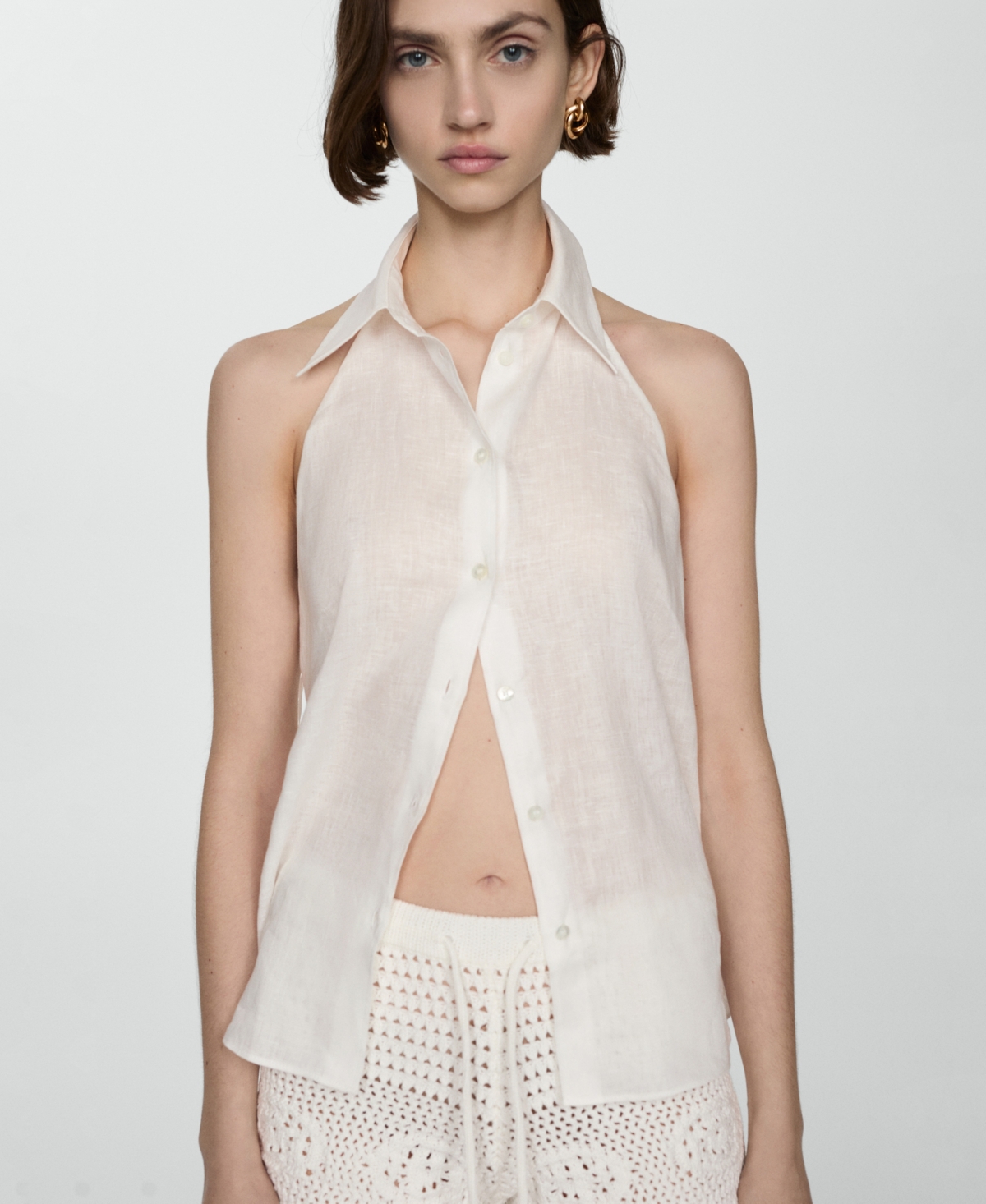 Mango Cardigan In Off White