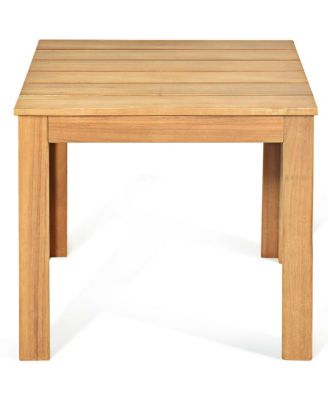 Wooden Square Patio Coffee Bistro Table