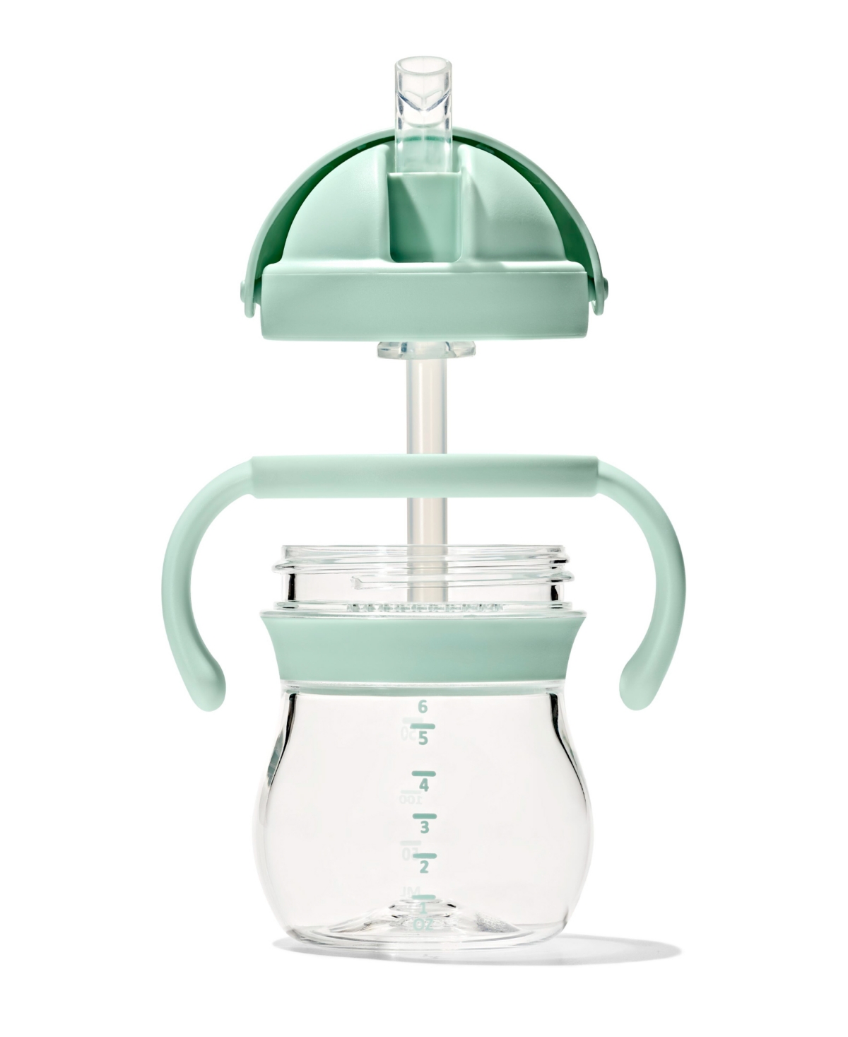 Oxo Tot Transitions Straw Cup with Handles - 2 Pack - Opal and Blossom