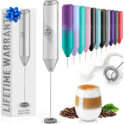 Powerful Mini Handheld Milk Frother – FrothMate Stainless Steel Foam Maker (No Stand)
