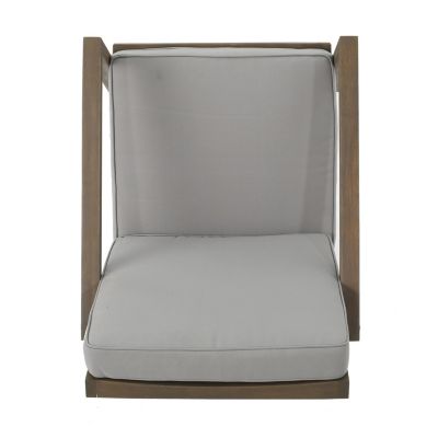 Streamdale Modern Acacia Wood Adirondack Chair with Water-Resistant Cushions