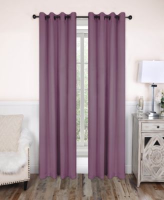Solid Semi Blackout Grommet Room Darkening Curtain Panels, Set of 2
