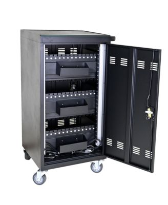 Mobile Charging Cart and Cabinet for Tablets Laptops 45-Device