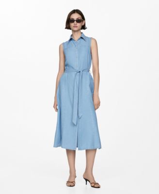 bow shirt dress mango MANGO Women's Bow Shirt Dress