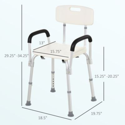 Adjustable Medical Shower Chair BathTub Seat Bench Easy Detachable Backrest