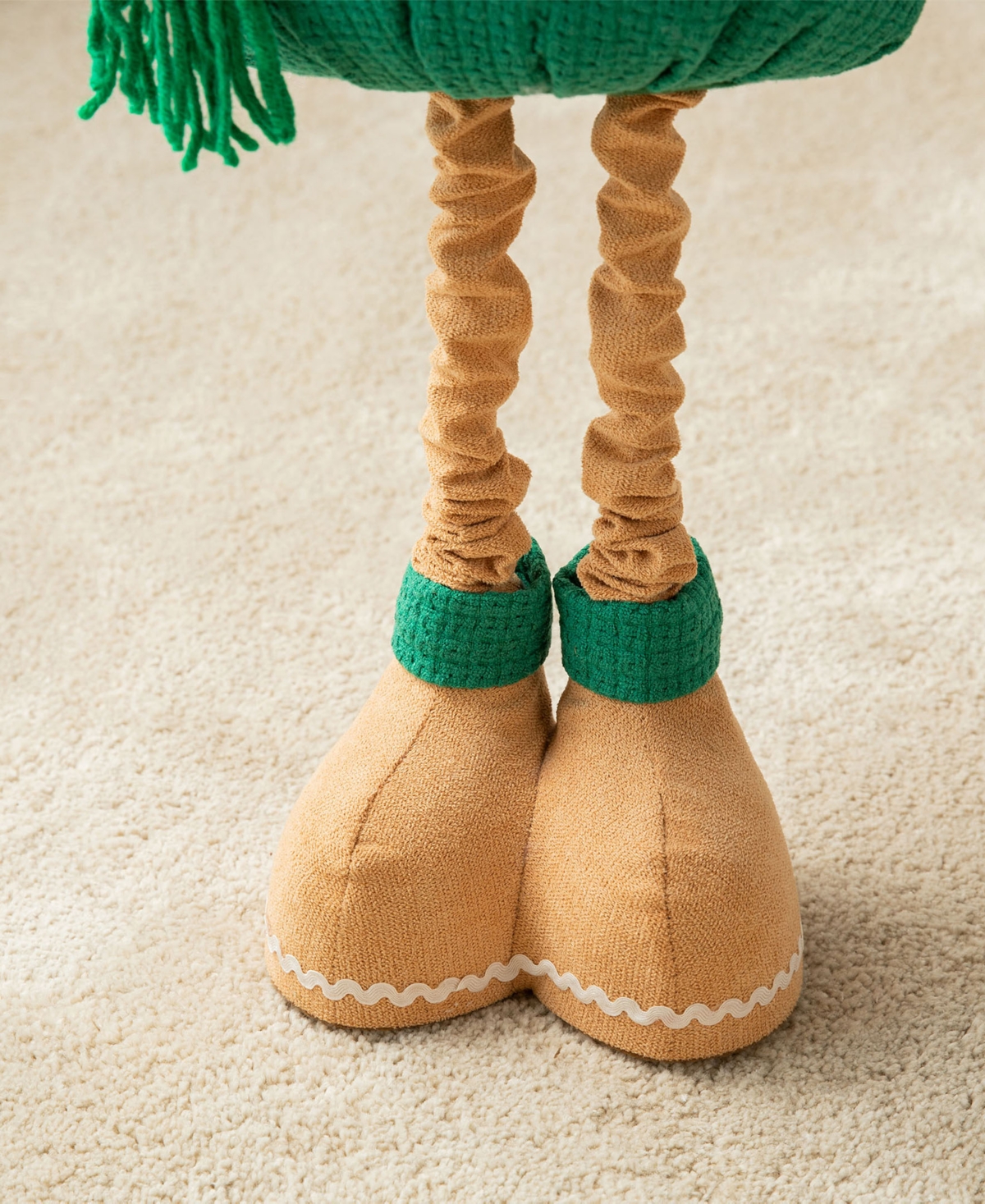 Glitzhome 39 26 H Telescoped Fabric Christmas Gingerbreadman Standing Decor