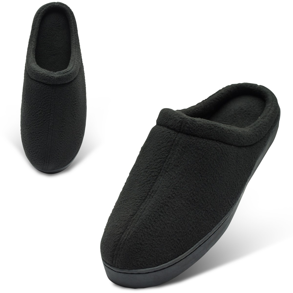 Мужские Alpine Swiss Mens Memory Foam Fleece Clog Slippers Wide Warm Slip On House Shoes — фото 6