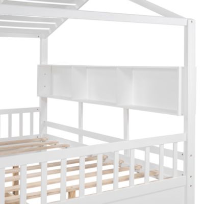 Streamdale Full-Size Wooden House Bed with Drawers and Storage