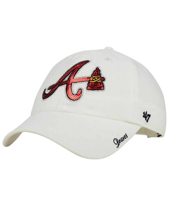 47 Brand Atlanta Braves Navy Blue-Red Cleanup Adjustable Hat