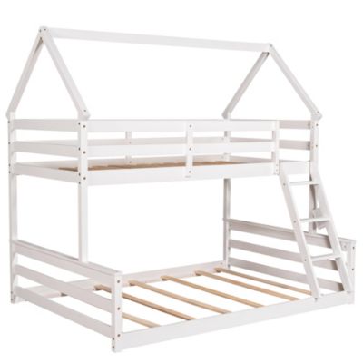 Streamdale Twin Over Full House Bunk Bed With Built-In Ladder