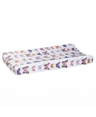 Butterfly Dreams Soft/Cozy Fleece Changing Pad Cover - White