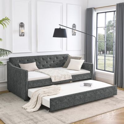 Tufted Twin Daybed with Pullout Trundle