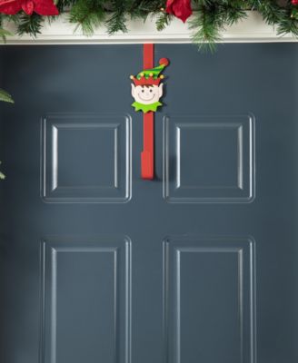 14 H Set of 3 Christmas Metal Elf, Snowman Santa Wreath Hanger