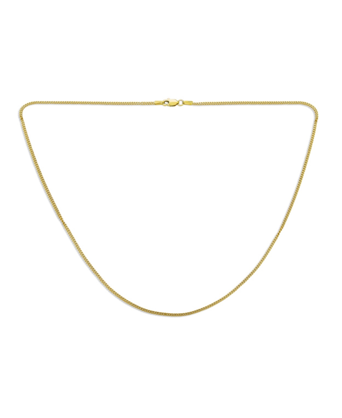Bling Jewelry Fine Solid Yellow 14KStrong Rolo Link Cable Cuban Chain Necklace 2MM for Women Men Unisex Lobster Claw Clasp 16,18,20,22,24 Inch