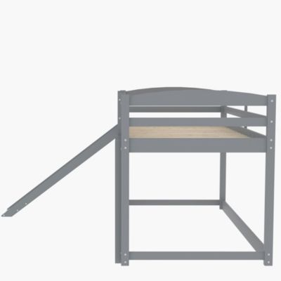 Twin Over Twin Pine Wood Convertible Slide & Ladder Bunk Bed
